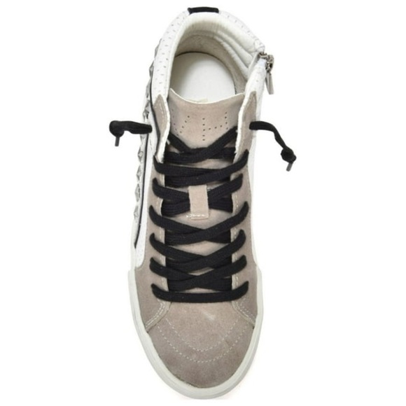 VINTAGE HAVANA Womens WhiteZipperAdjustable  Gadol Platform Lace-Up Leather Flat - Picture 12 of 13